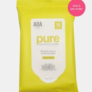 Pure Sanitizing Wipes-  Lemon or Mint scented